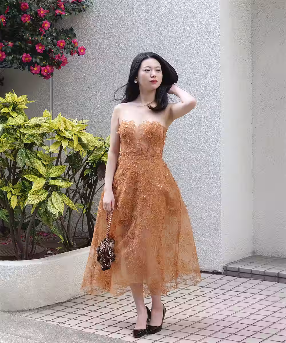 ハニービーズレースドレス画像_1888 - モデル身長：159cm