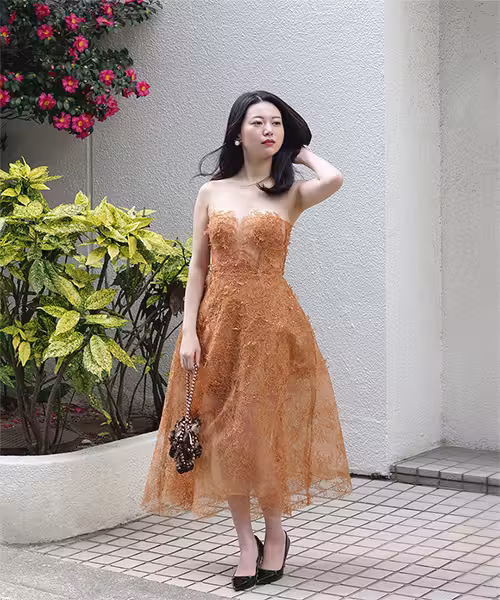 ハニービーズレースドレス