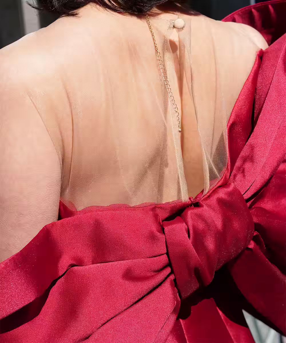 レッドビッグリボンドレス画像_1916 - 