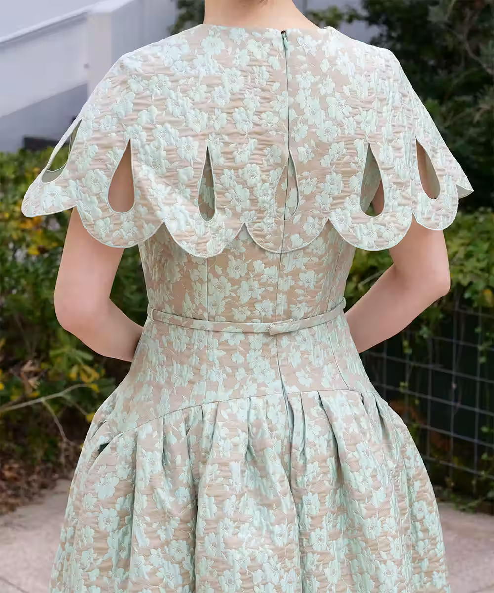 クロッケペタルカラーミディド​​レス画像_1926 - 