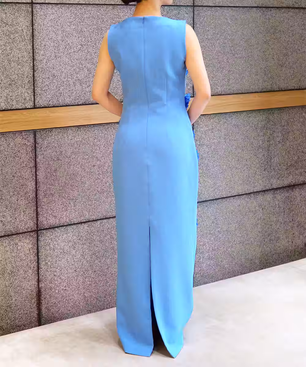 ダリフローラルアップリケドレス画像_1946 - モデル身長：159cm