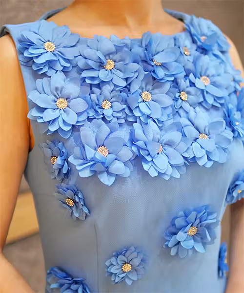 ダリフローラルアップリケドレス