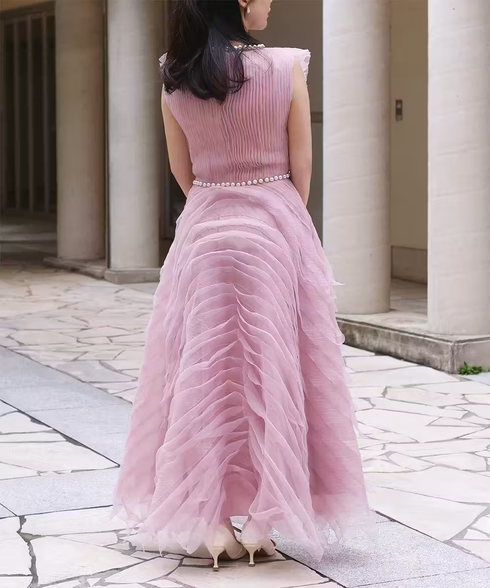 ミリアムオーガンジーラッフルレイヤードレス画像_1950 - 