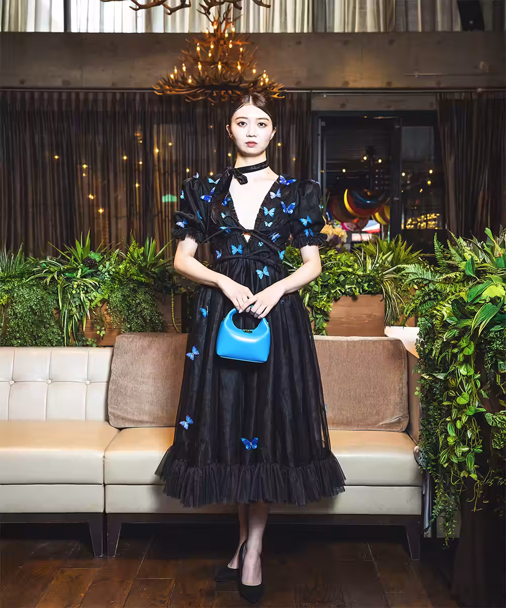 ブラックバタフライドレス / 9号(M)画像_1976 - モデル身長：173cm