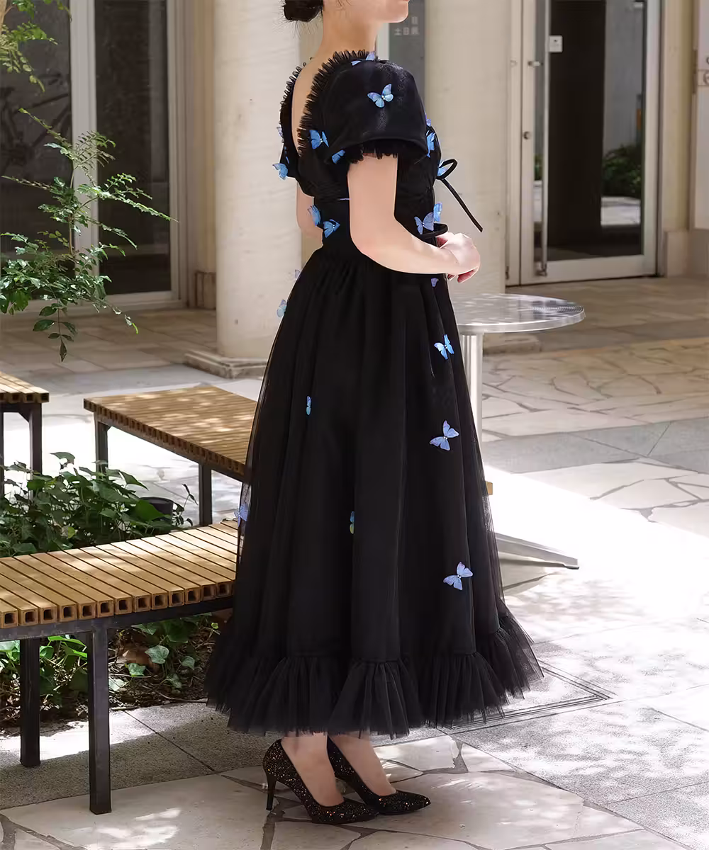 ブラックバタフライドレス / 9号(M)画像_1980 - モデル身長：159cm