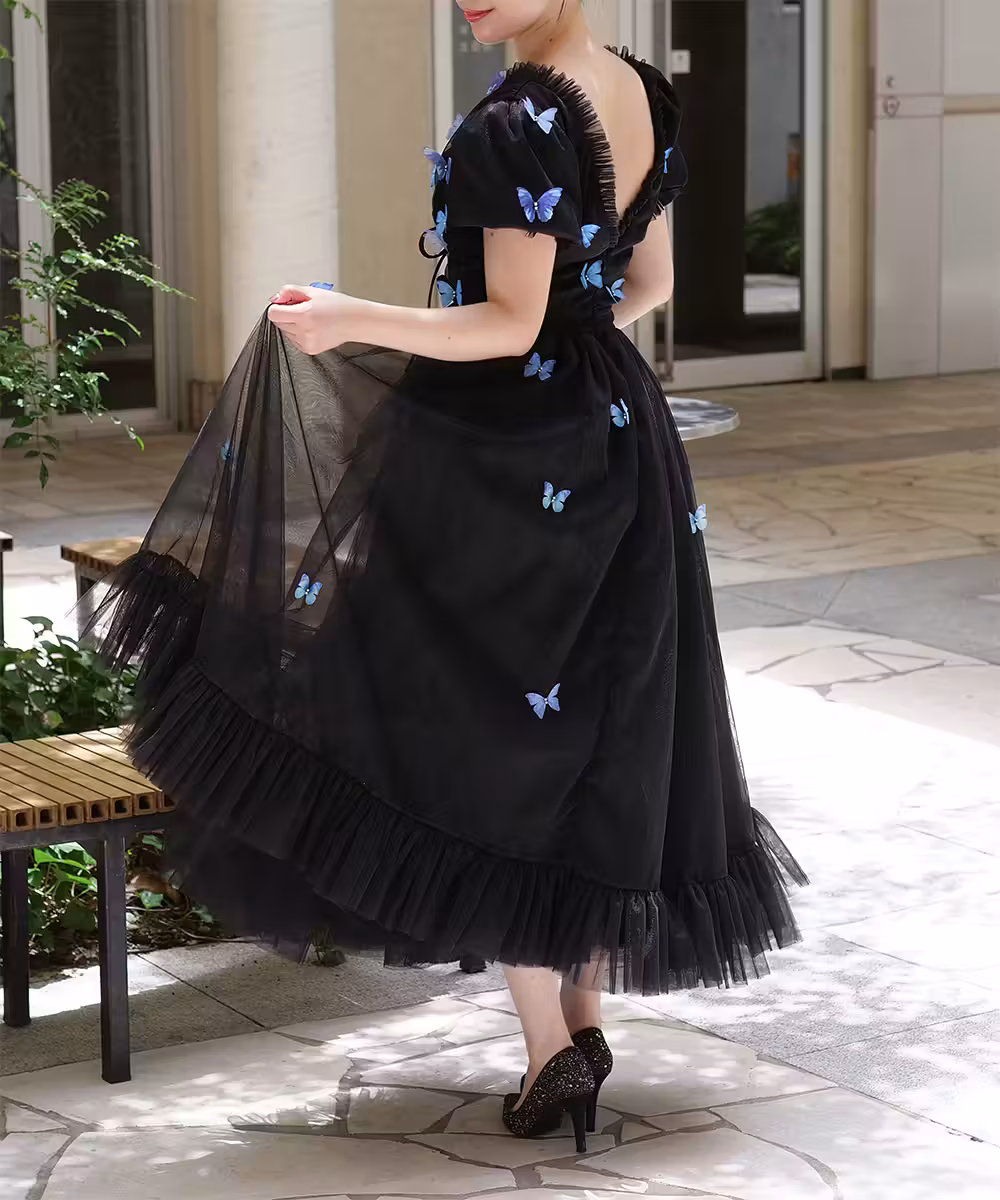 ブラックバタフライドレス / 9号(M)画像_1982 - モデル身長：159cm