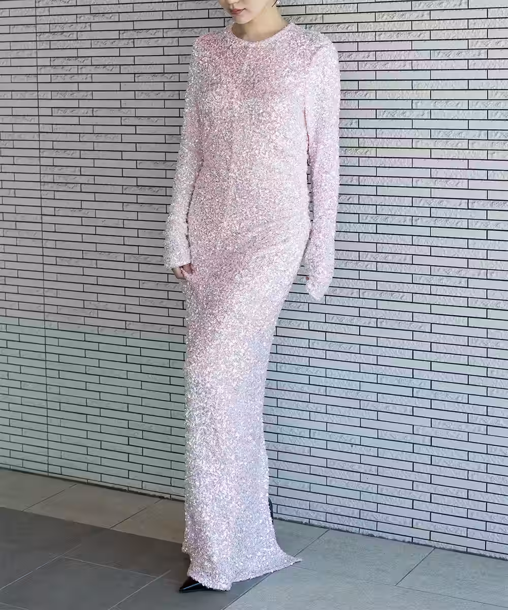 3D SEQUINSマキシドレス / 9号(M)画像_2062 - モデル身長：159cm
