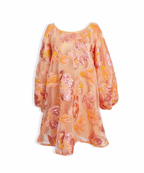 GOOD LUCK DRESS  -サンセットマグノリアフローラルオーガンザ-