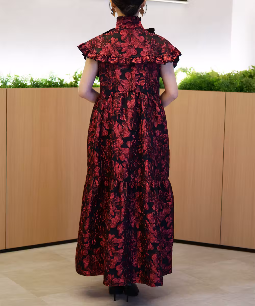 Fantasy Jacquard マキシドレス画像_2108 - モデル身長：159cm