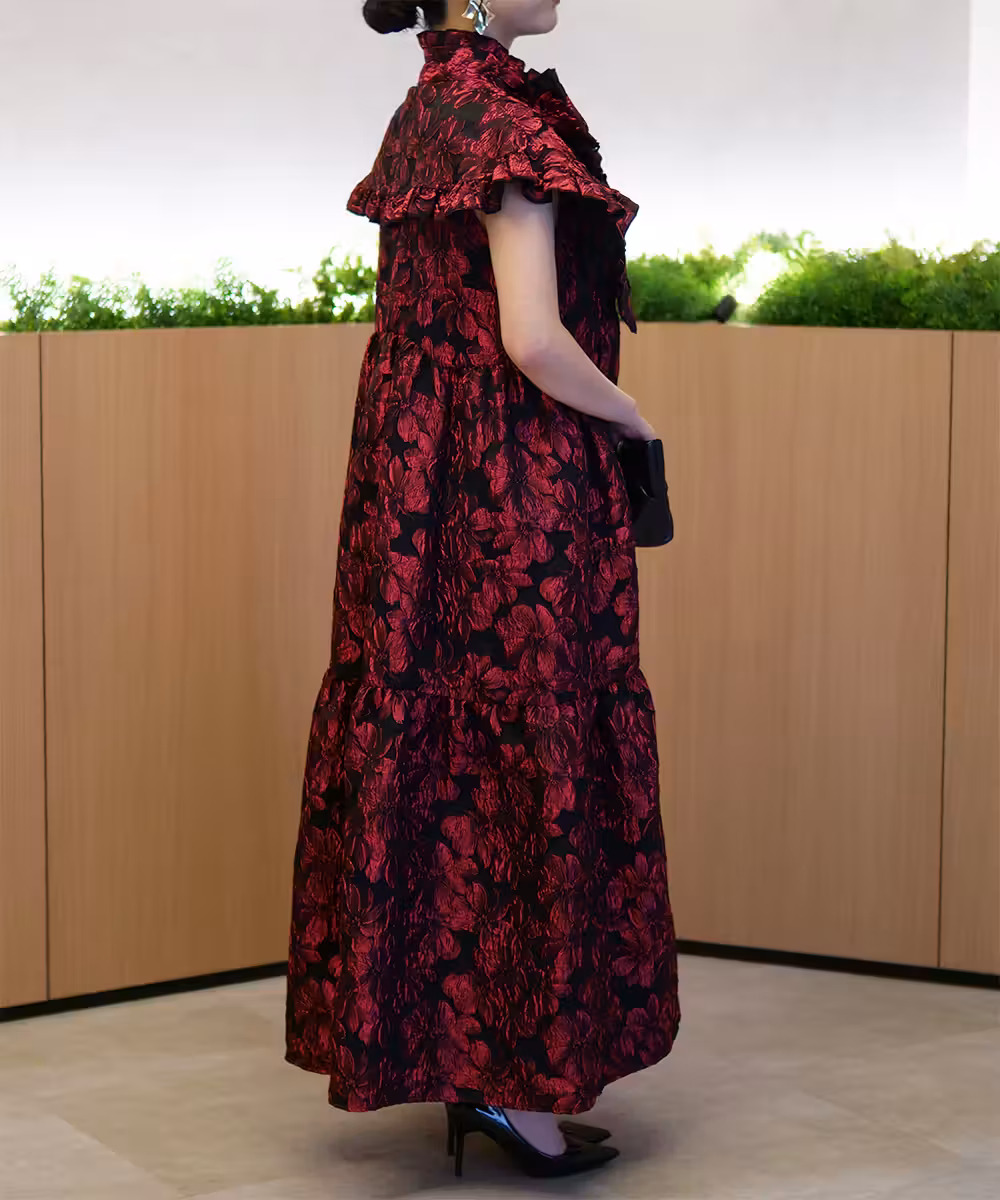 Fantasy Jacquard マキシドレス画像_2109 - モデル身長：159cm