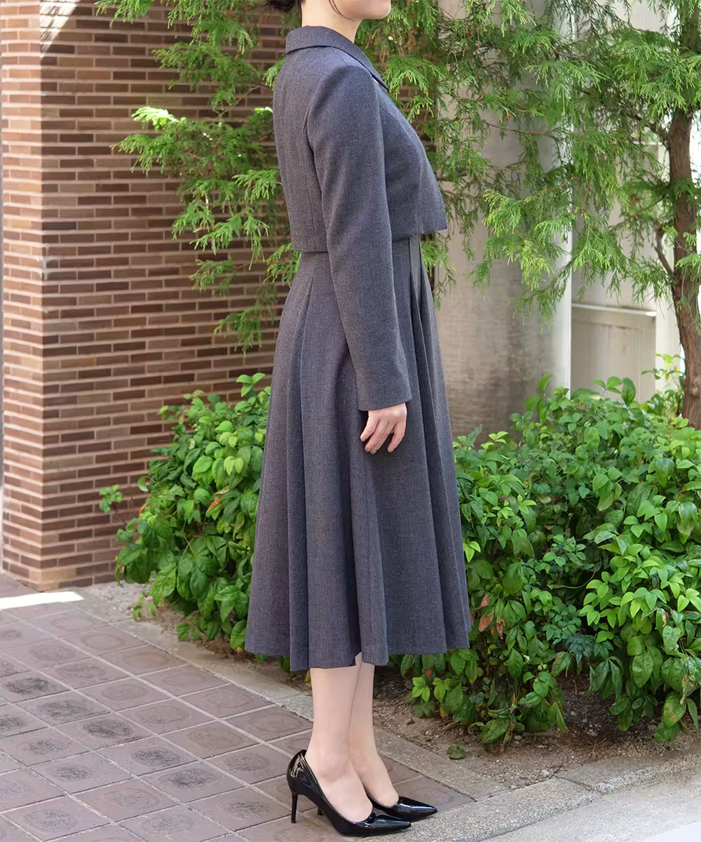 ベラルジャケットドレス画像_2220 - モデル身長：159cm