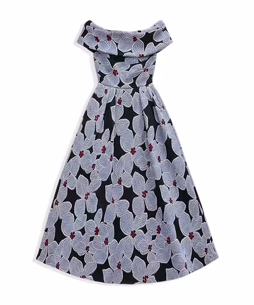 ジョージナオフショルダーミディドレス